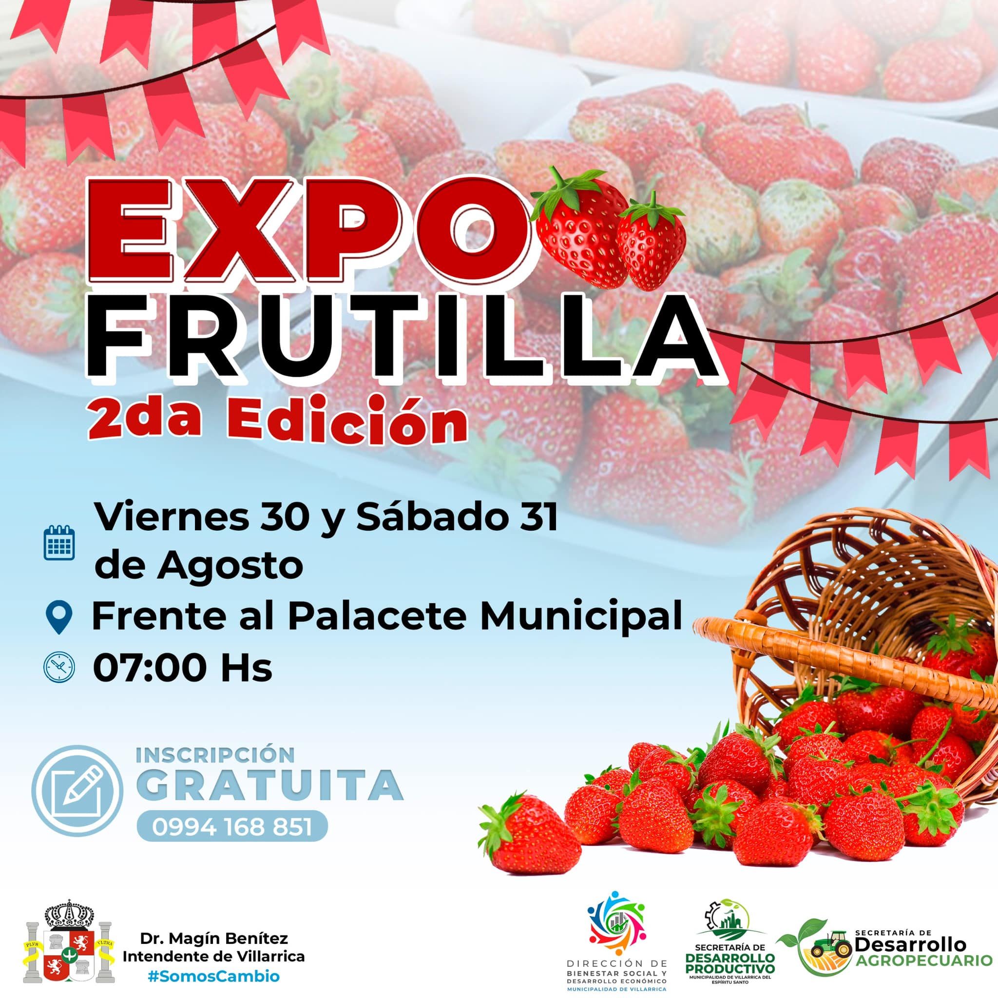 Vuelve la Expo Frutilla en Villarica